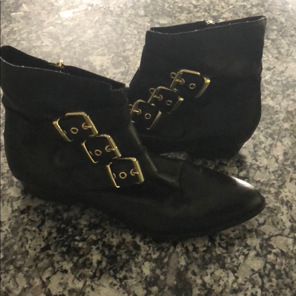 Dolce Vita Black Buckle Boots
